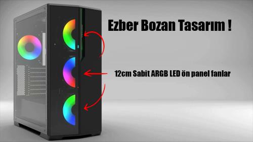 EMPOUSA EMG-17XN 750W 80 PLUS 4X120MM FAN RGB + Gaming ATX PSU YOK KUMAND VAR